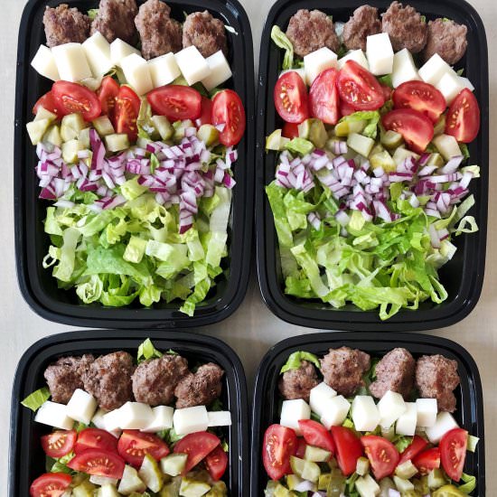 Cheeseburger Salad Meal Prep