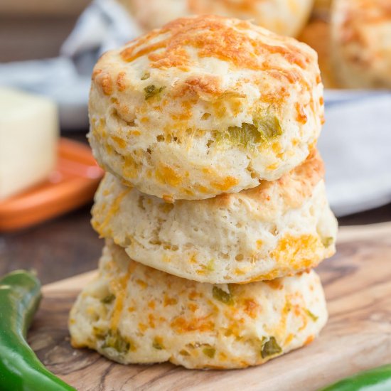 Green Chile Cheddar Biscuits