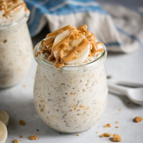 PB Banana Protein Overnight Oats