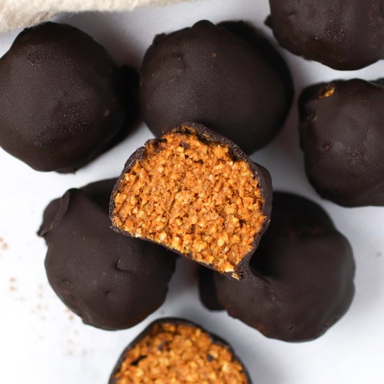 Chocolate Covered Pumpkin Truffles