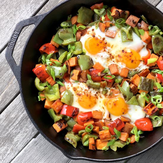 sweet potato hash breakfast skillet