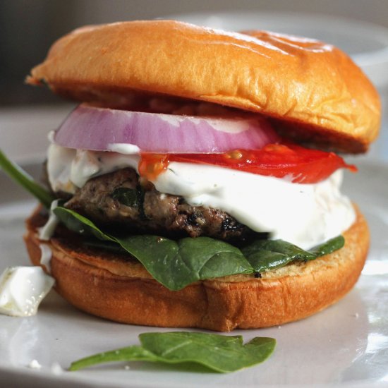 Greek Lamb Burgers