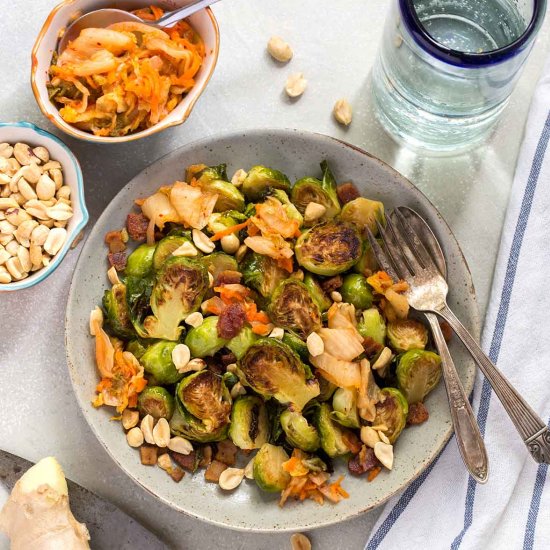 Brussels Sprouts with Kimchi