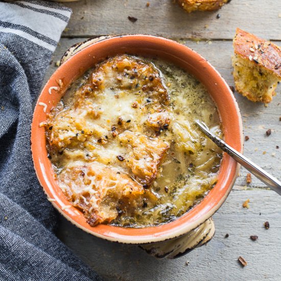 Easy Bone Broth French Onion Soup