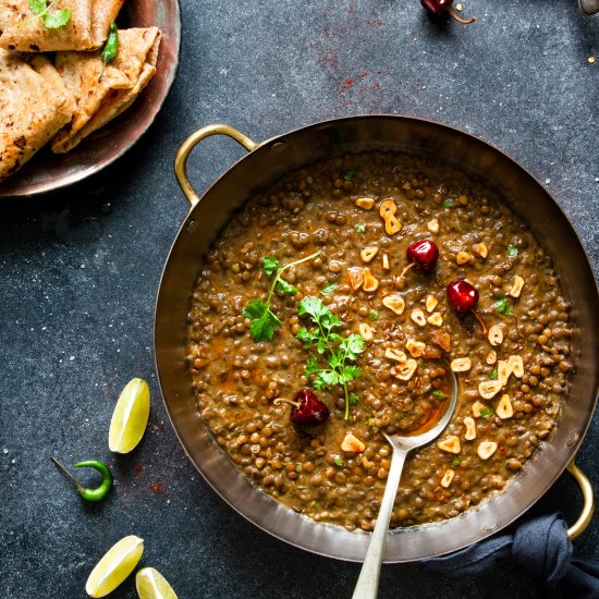 Garlicky Masoor Dal