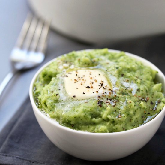 Hidden Spinach Mashed Potatoes