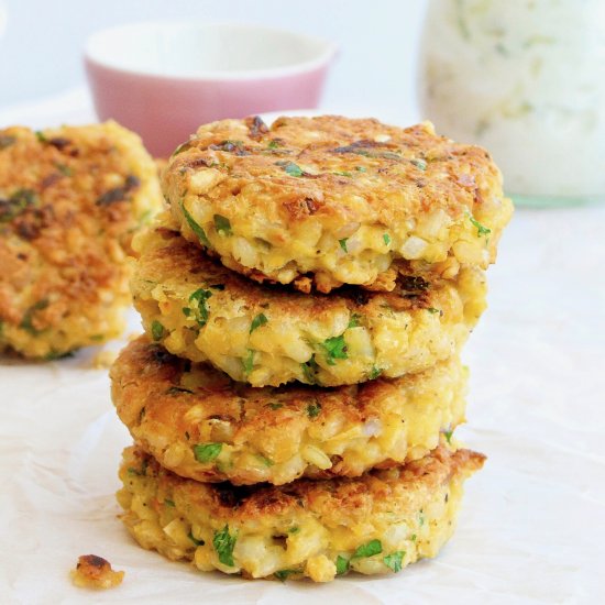 Brown Rice and Chickpea Patties