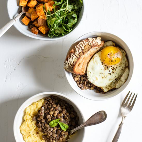 Red Wine Braised Lentils