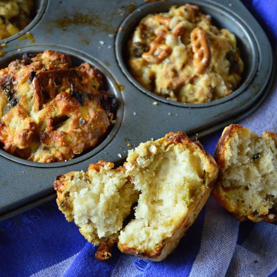 Green Chile Beer Bread Muffins