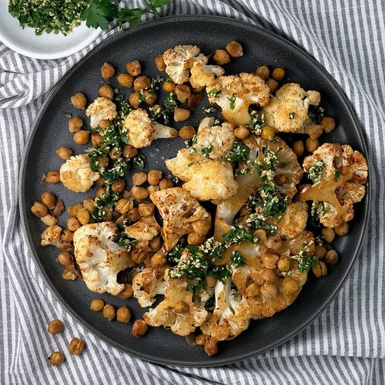 Sweet Harissa Roasted Cauliflower