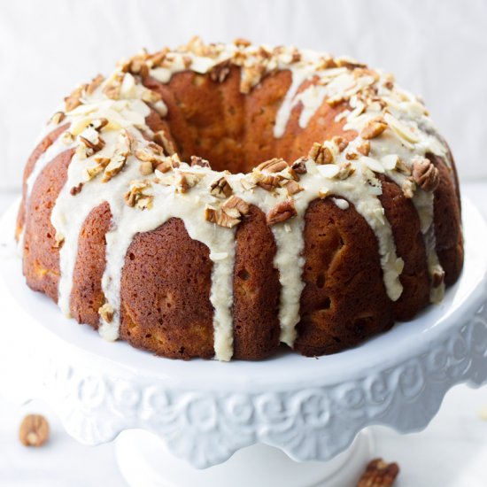 Apple Bundt Cake with Maple Glaze