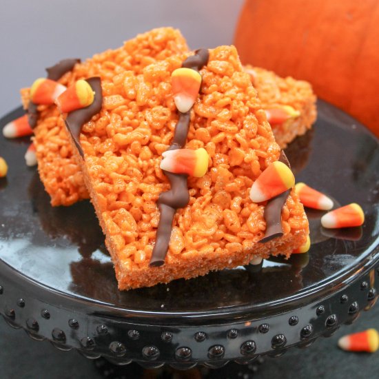 CANDY CORN RICE KRISPIE TREATS