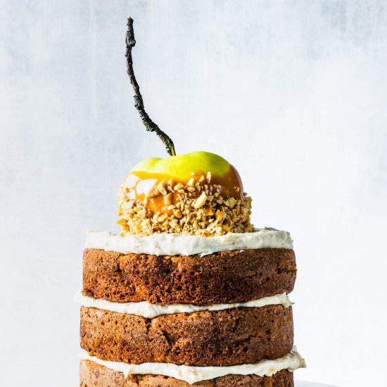 Cashew Caramel Apple Cake