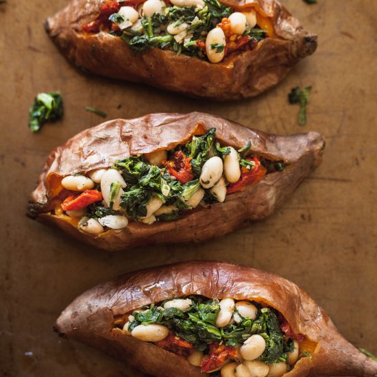 Vegan Stuffed Sweet Potatoes