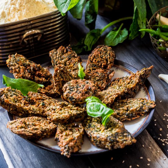 Palak Wadi (Spinach fritter)