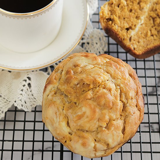 Jumbo Pumpkin Cream Cheese Muffin