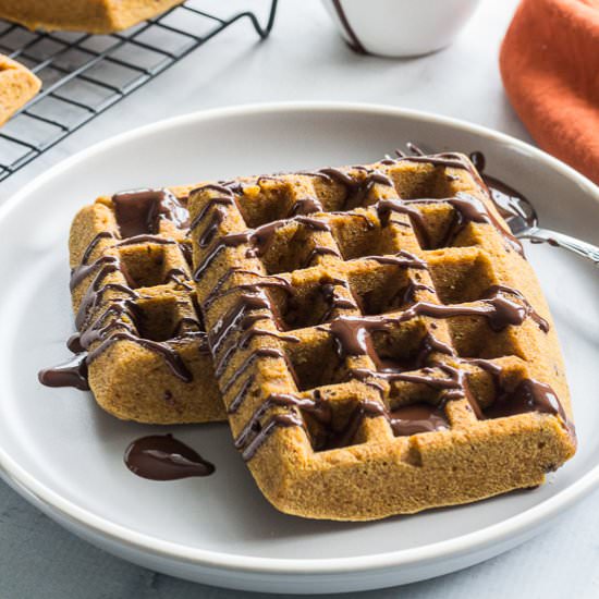 Pumpkin Chocolate Chip Waffles