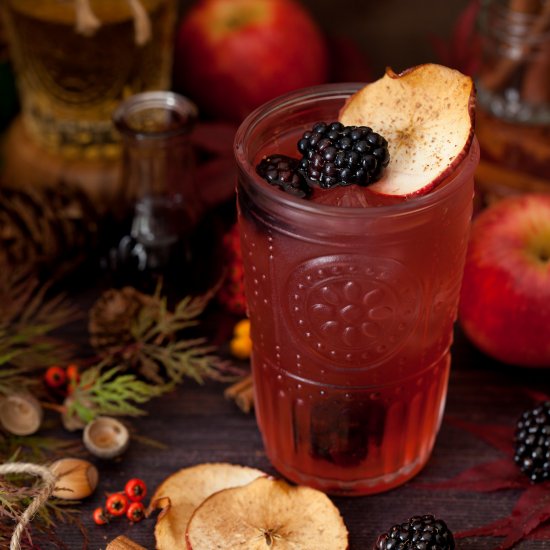 Autumn Gin & Tonic with Blackberry