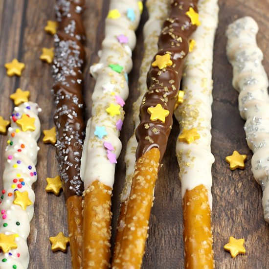 Chocolate Magic Wand Pretzel Rods