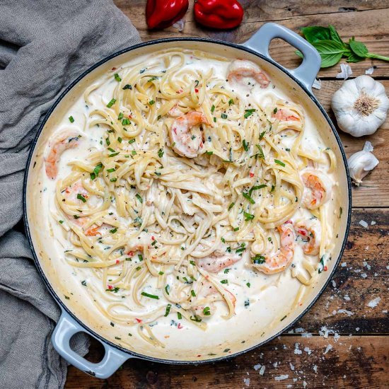 Creamy Shrimp Alfredo Pasta