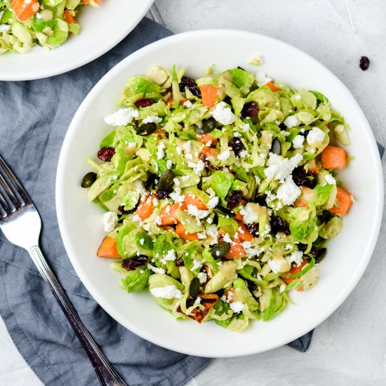 Fall Shredded Brussels Sprout Salad