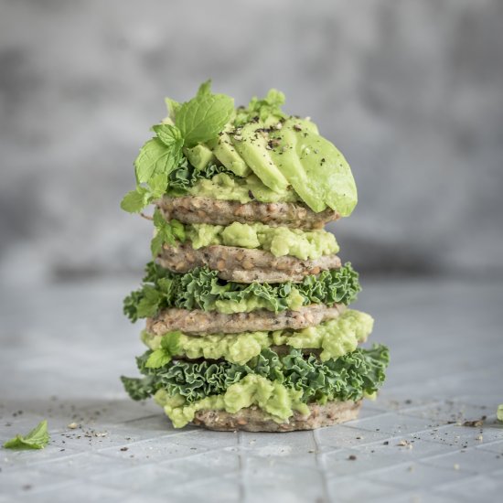 Savory Buckwheat Avocado Pancakes