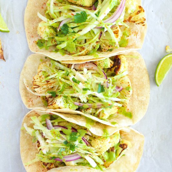 Roasted Cauliflower Tacos