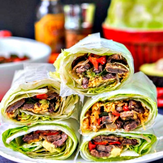 Low Carb Fajita Lettuce Wrap