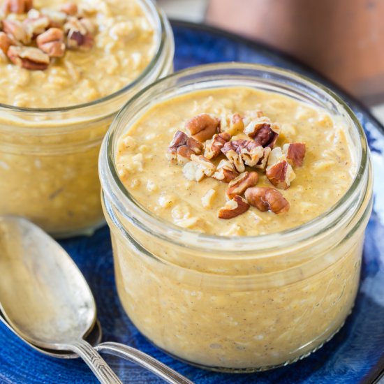 Overnight Pumpkin Spice Oatmeal