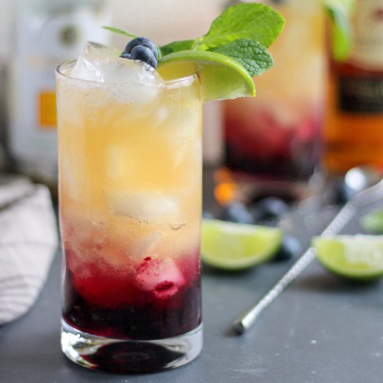 Blueberry Lavender Mojitos