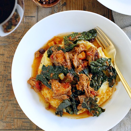 Pork Ragù with Creamy Polenta