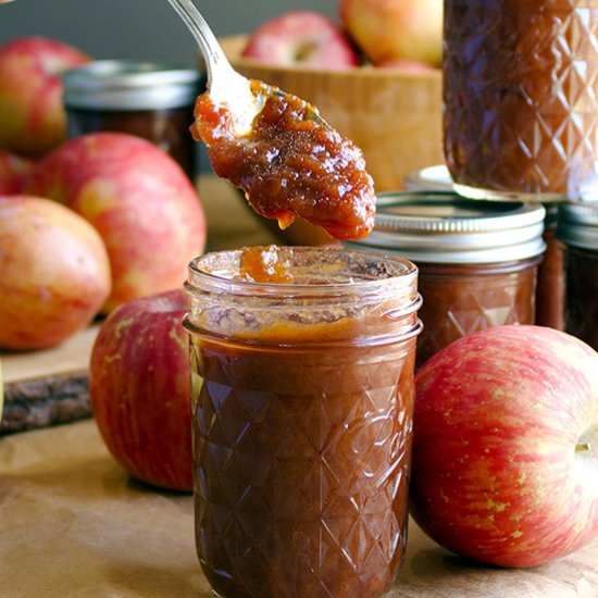 No Peel Slow Cooker Apple Butter