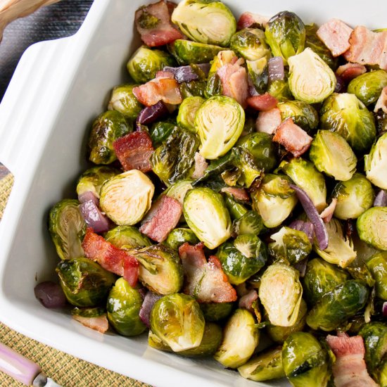 roasted brussels sprouts with bacon