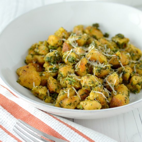 Sweet Potato Gnocchi with Pesto