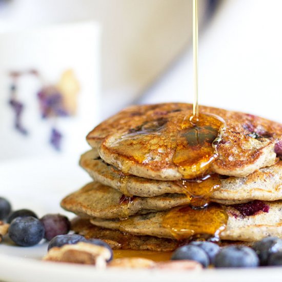 Blueberry Blue Corn Pancakes