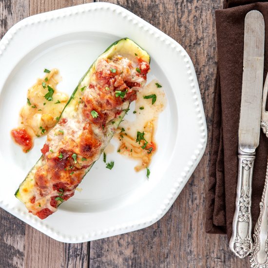 Zucchini Boats Parmigiana