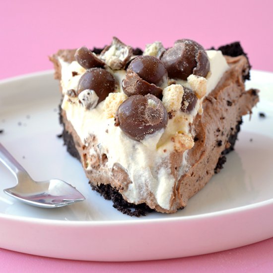 Chocolate Malt Mousse Pie