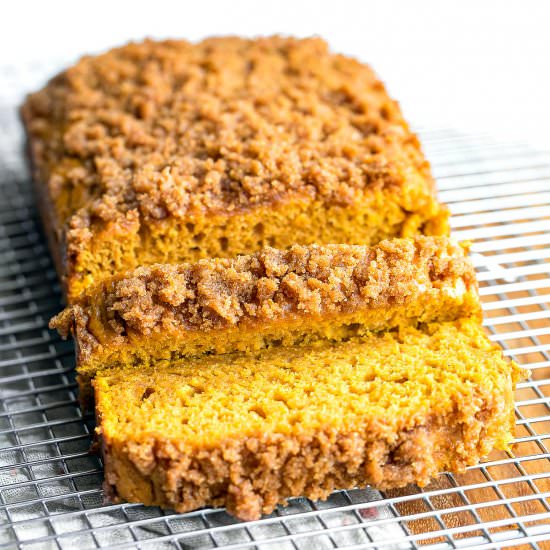 Cinnamon Streusel Pumpkin Bread