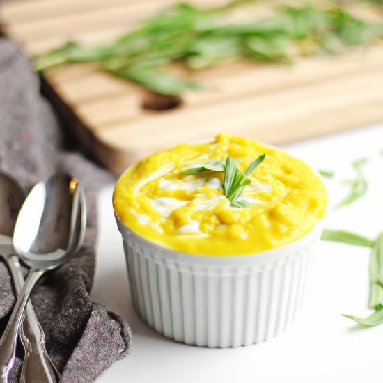 Golden beets with tarragon yogurt