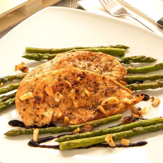 Chicken Breasts with Asparagus