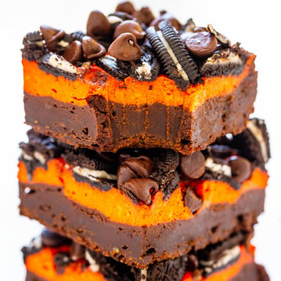 Halloween Cream Cheese Brownies