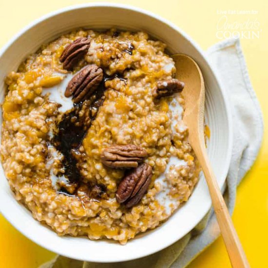 Crockpot Butternut Squash Oatmeal