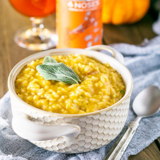 Gruyere-Pumpkin Ale Risotto