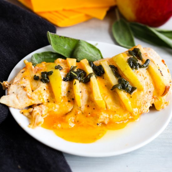 Apple Stuffed Chicken & Sage Sauce