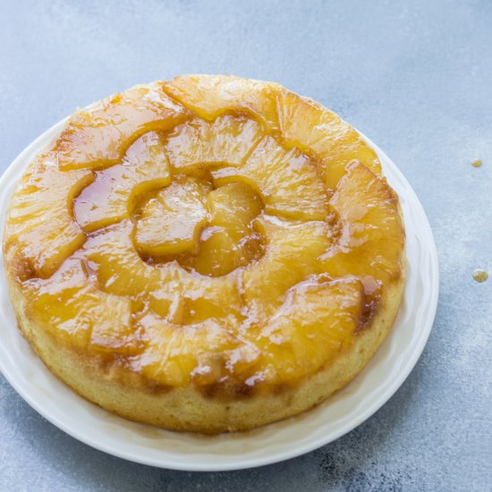 Pineapple Upside Down Ghee Cake