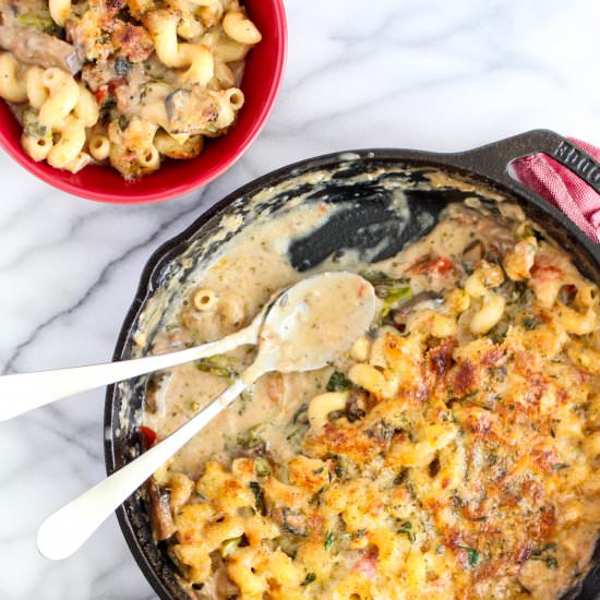 Mushroom Gravy Mac and Cheese