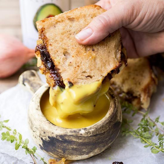 Loaded Honey-Mustard Grilled Cheese