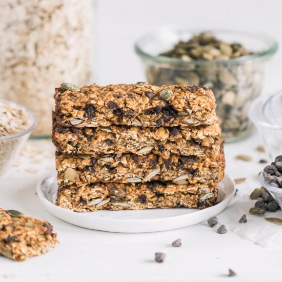 Pumpkin Chai Chocolate Granola Bars