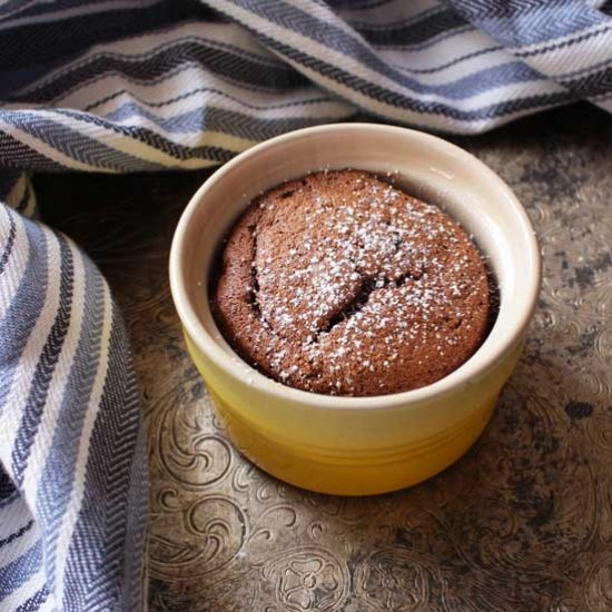 2 Ingredient Chocolate Cake For One