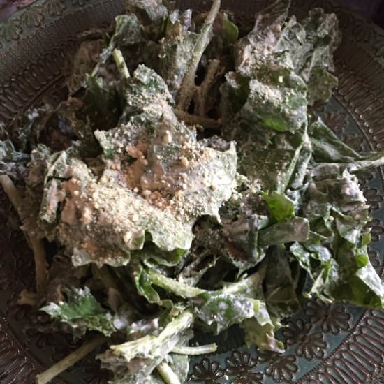 Vegan Kale Caesar Salad